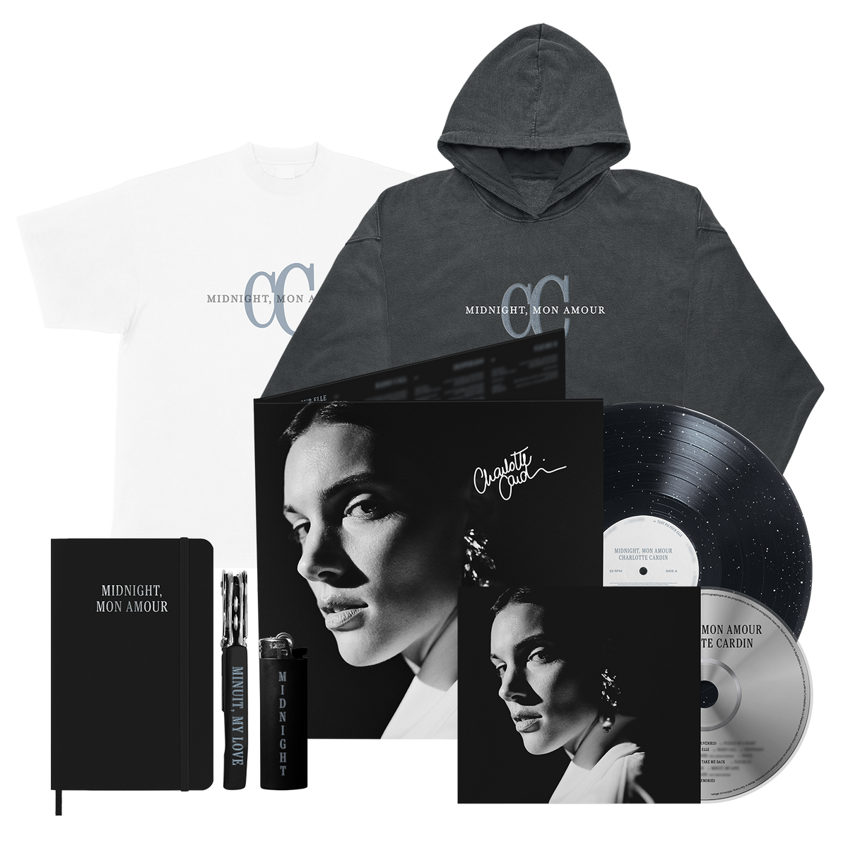 Vinyle (Exclusif, signé) + CD + Hoodie + T-shirt Blanc + Goodies