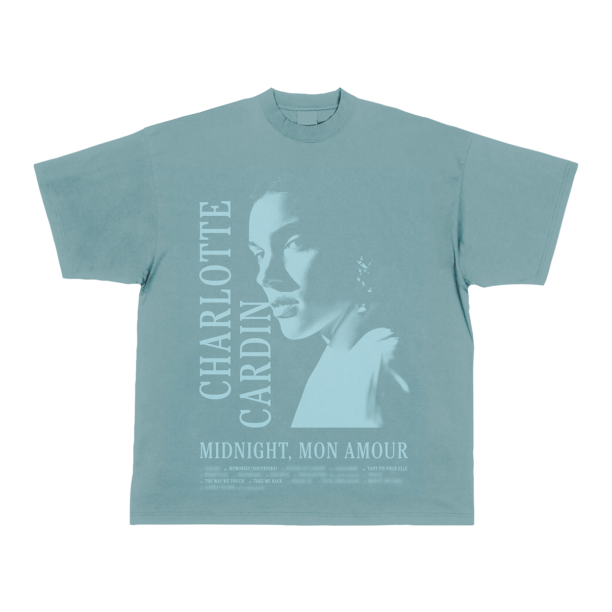 Vinyle « Midnight, mon amour » + T-shirt bleu