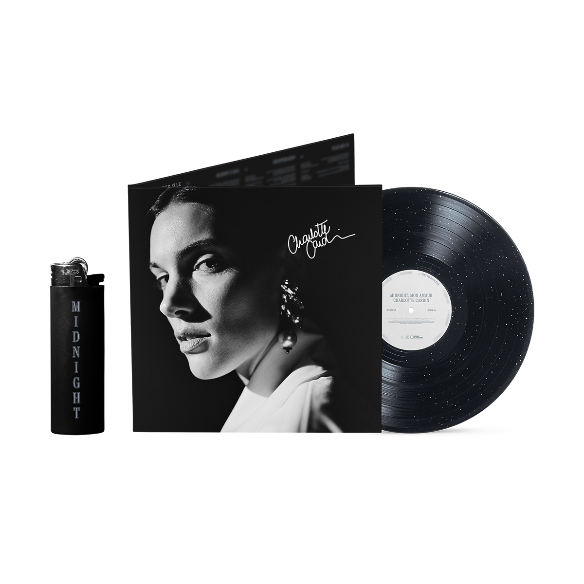Vinyle « Midnight, mon amour » Édition exclusive Midnight Sky, signé + Briquet