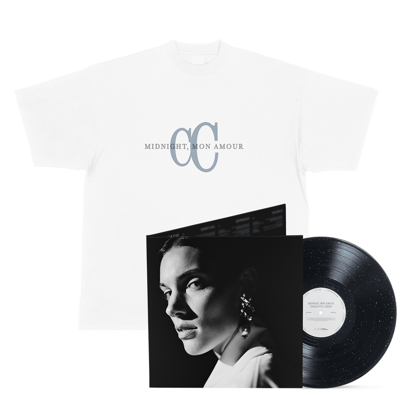 “Midnight, mon amour” Vinyl, Midnight Sky Exclusive Edition + White T-Shirt