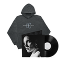 “Midnight, mon amour” Vinyl + Black Washed Embroidered Hoodie