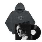 “Midnight, mon amour” Vinyl + Black Washed Embroidered Hoodie