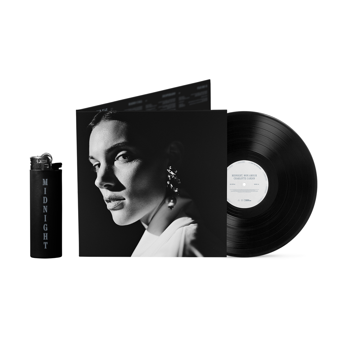 Vinyle « Midnight, mon amour » + Briquet